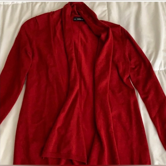 Zara Knit Belted Shawl Cardigan Small NWOT - Picture 5 of 7